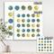 Designart - Green Tones Geometric Circles - Mid-Century Modern Canvas Artwork